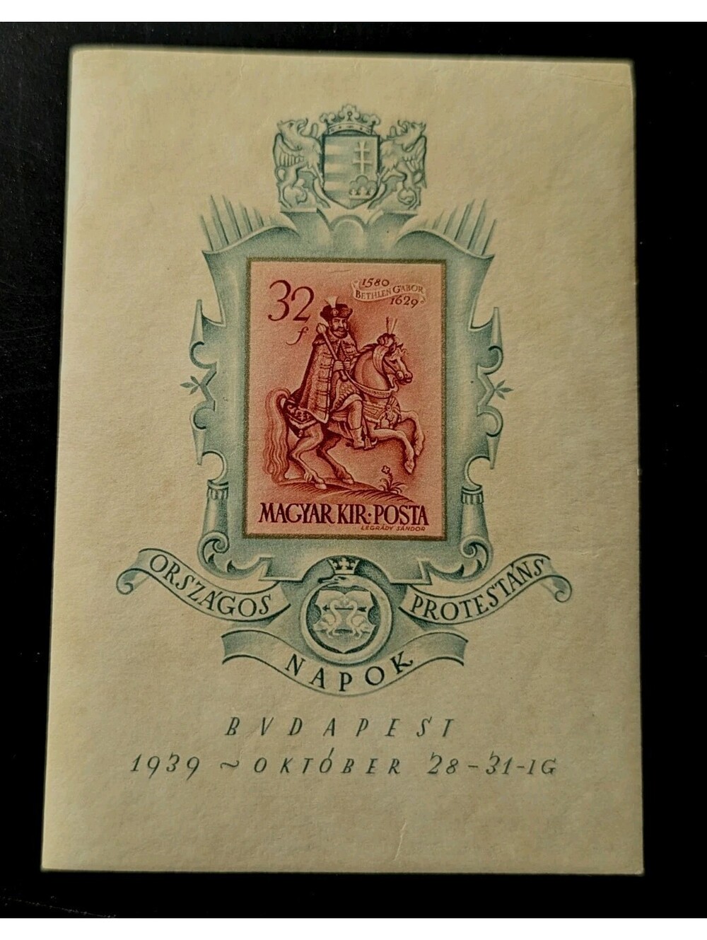 Hungary 1939 Sheet Imperf MNH Prince Gabriel Bethlen 14621